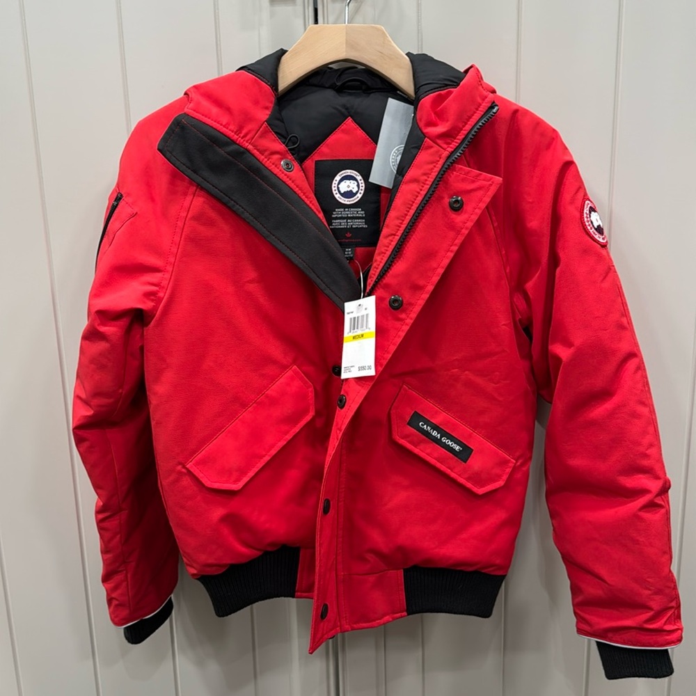 Canada Goose Bomber Red GIRLS Medium - 100% Authentic